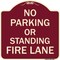 Signmission No Parking or Standing Fire Lane Heavy-Gauge Aluminum Architectural Sign, 18" x 18", BU-1818-23681 A-DES-BU-1818-23681 - alternate 1